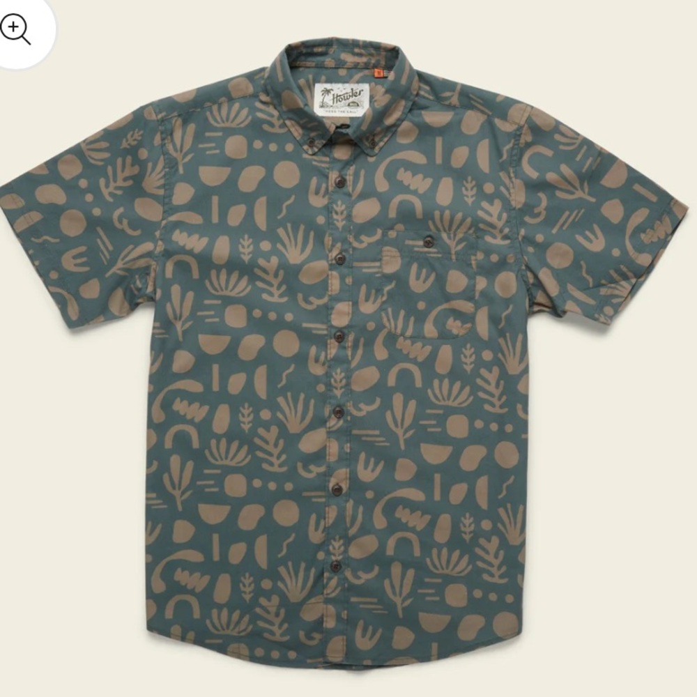 Howler Bros Shirt Men Medium Mansfield Aztec Geometric Tribal Short Sleeve XXL